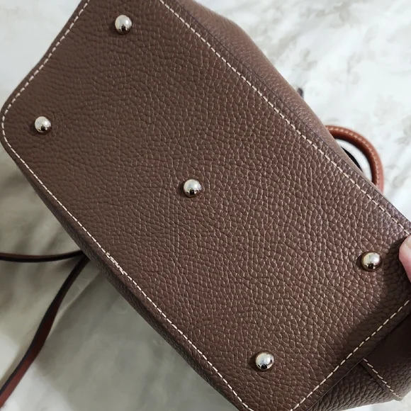 Dooney & Bourke Rich Brown Leather Satchel - Picture 3 of 16